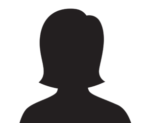 The silhouette of a ladies head