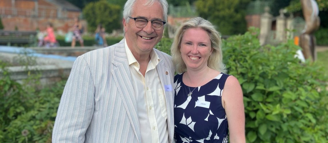 Greg Wilkinson standing next to Laura Mitchell