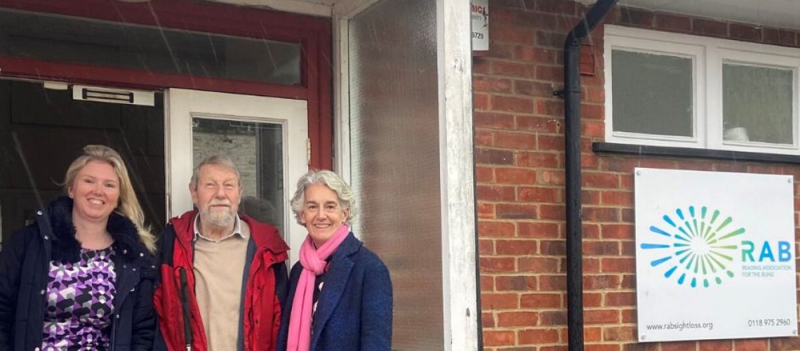Laura, Bob and Jane outside Walford Hall